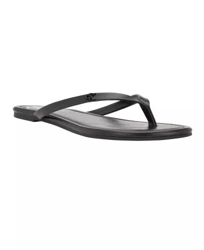 Women's Crude Flat Thong Sandals-Black - CALVIN KLEIN