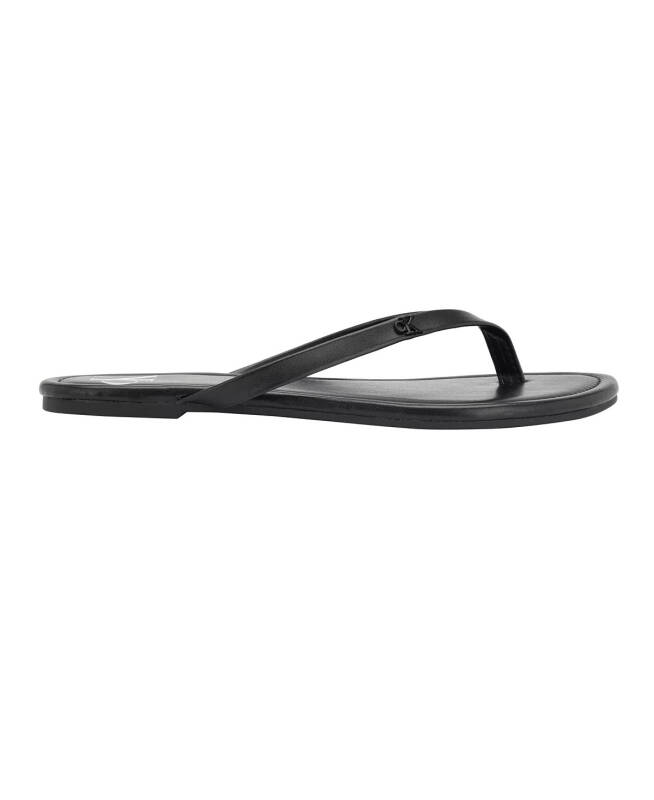 Women's Crude Flat Thong Sandals-Black - 2