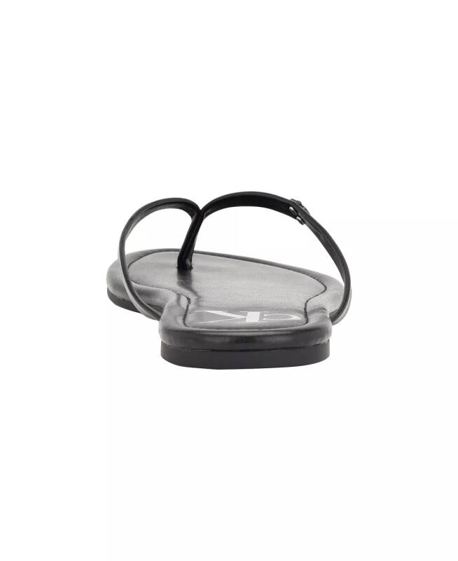 Women's Crude Flat Thong Sandals-Black - 3