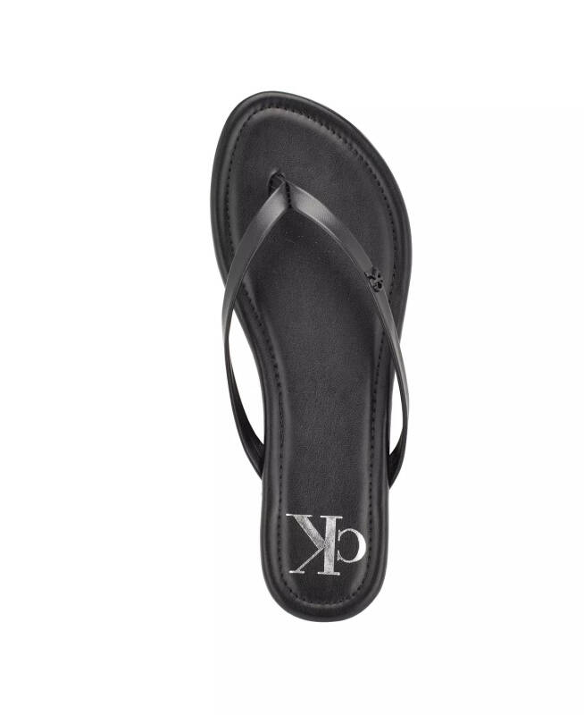 Women's Crude Flat Thong Sandals-Black - 4