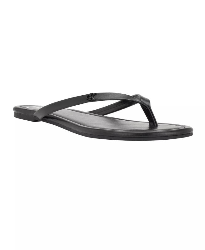 Women's Crude Flat Thong Sandals-Black - 6