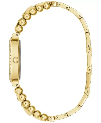 Women's Crystal Beaded Gold-Tone Stainless Steel Bracelet Watch 30mm-Gold-tone - 4