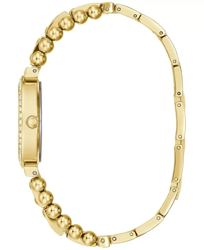 Women's Crystal Beaded Gold-Tone Stainless Steel Bracelet Watch 30mm-Gold-tone - 4