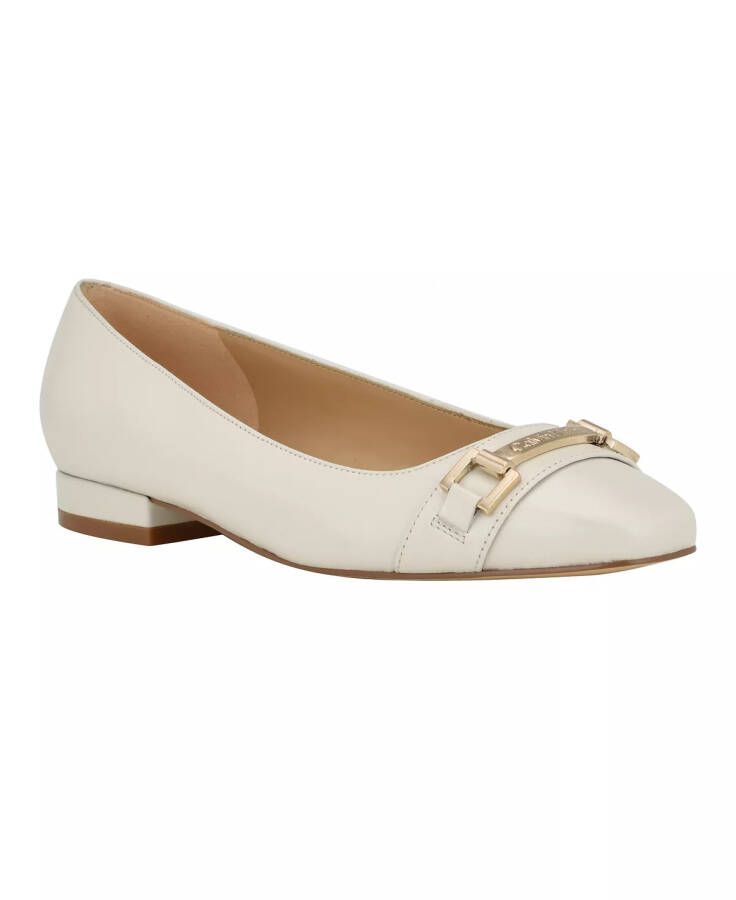 Women's Crystil Tailored Ballet Flat Ivory - Leather - 1