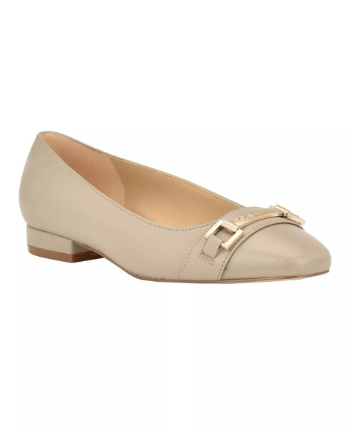 Women's Crystil Tailored Ballet Flat Taupe - Leather - 1