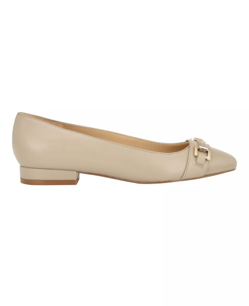 Women's Crystil Tailored Ballet Flat Taupe - Leather - 2