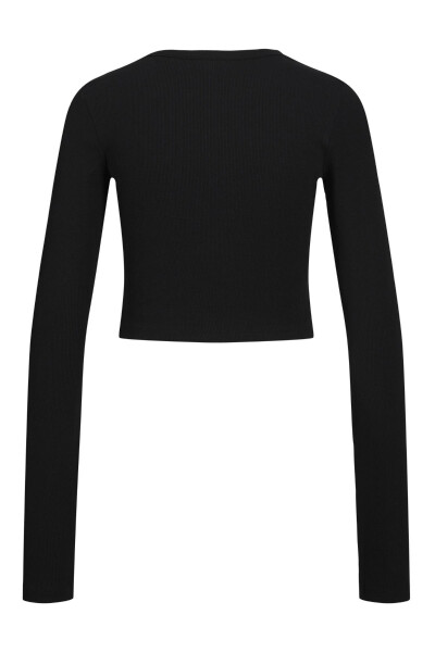 Women's Cut Out / Window Long Sleeve Crop Top - Fillipa - 4