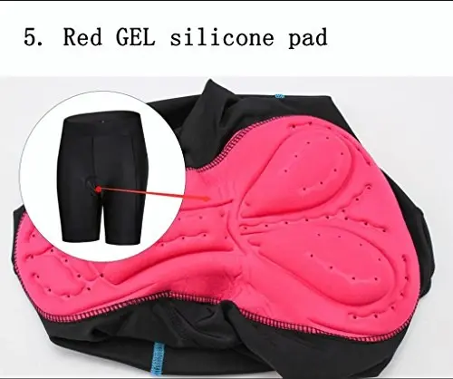 Women's Cycling Shorts MTB Bike Shorts Ladies Coolmax 4D Gel Padded Tight with Padding Bottom - 6