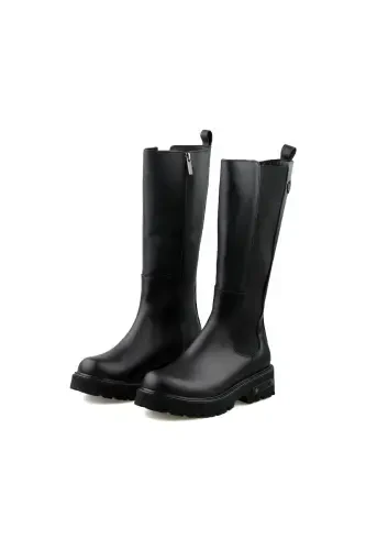 Women's Daily Leather Boots 021Z100569-SPIEZZENNE-BLACK-00569 - 1