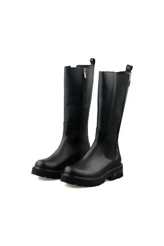 Women's Daily Leather Boots 021Z100569-SPIEZZENNE-BLACK-00569 - HARLEY DAVIDSON