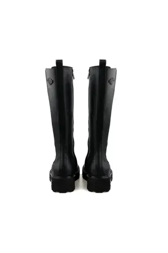 Women's Daily Leather Boots 021Z100569-SPIEZZENNE-BLACK-00569 - 4