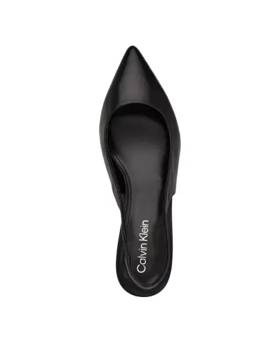 Women's Dainty Kitten Heel Slingback Pumps-Black - 4