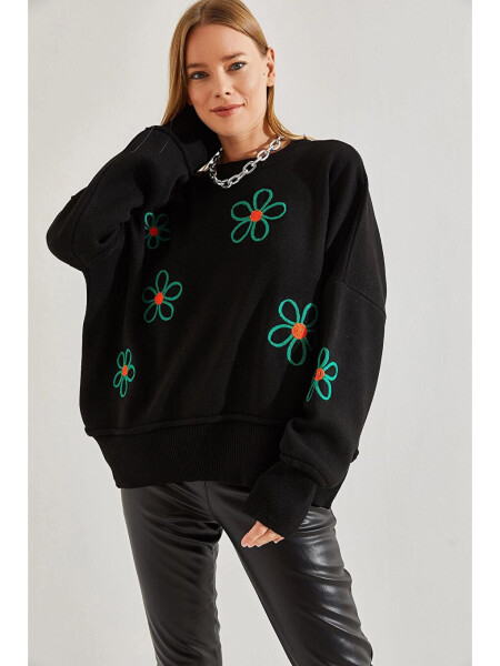 Women's Daisy Embroidered Knit Sweater - 8