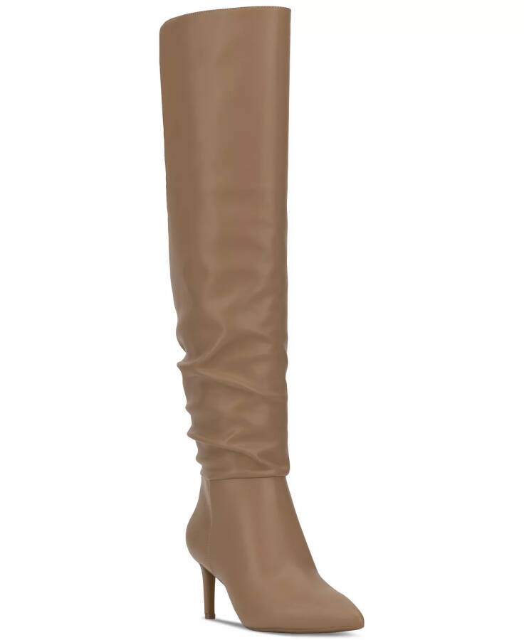 Women's Damoni Mid-Heel Over-the-Knee Boots, Created for Modazone Nude Smooth - 1