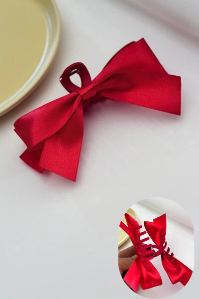 Women's Dark Red Bow Model Rake - DILOSHTREND DESIGN