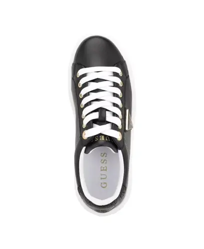 Women's Denesa Treaded Platform Lace-Up Sneakers - Black - 4