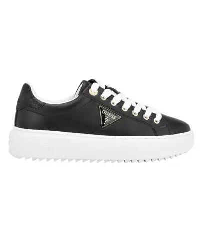 Women's Denesa Treaded Platform Lace-Up Sneakers - Black - GUESS (1)