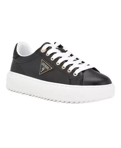 Women's Denesa Treaded Platform Lace-Up Sneakers - Black - 1