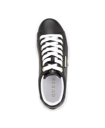 Women's Denesa Treaded Platform Lace-Up Sneakers - Black - 4