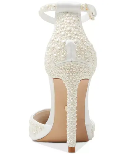 Women's Derperla Two-Piece Pearl Pumps-White Multi - 3