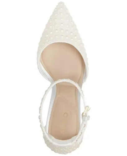 Women's Derperla Two-Piece Pearl Pumps-White Multi - 4
