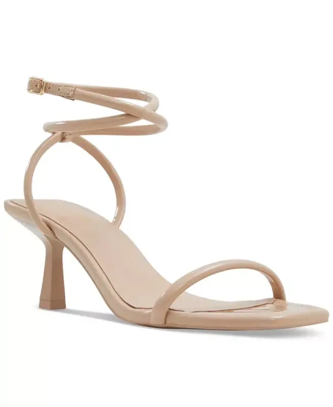 Women's Dime Strappy Ankle Wrap Dress Sandals - 1