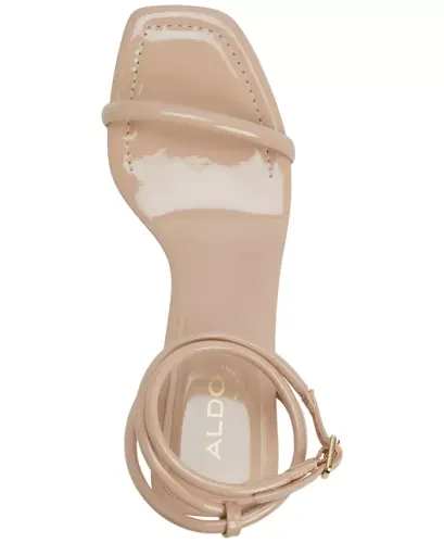 Women's Dime Strappy Ankle Wrap Dress Sandals-Silver Snake Emblem - 13