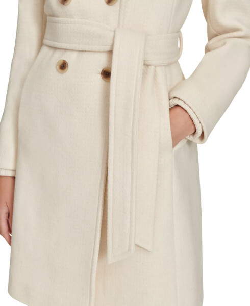 Women's Double-Breasted Belted Trench Coat Nude - 4