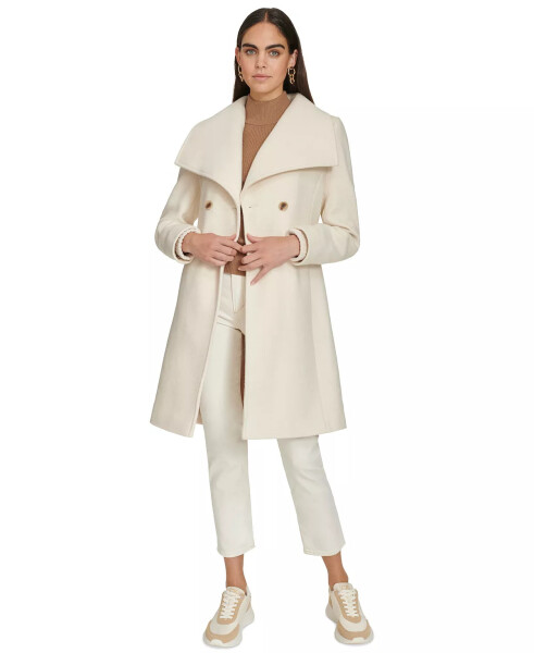 Women's Double-Breasted Belted Trench Coat Nude - 6