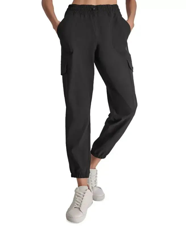 Women's Drawcord-Waist Cargo Jogger Pants - 1