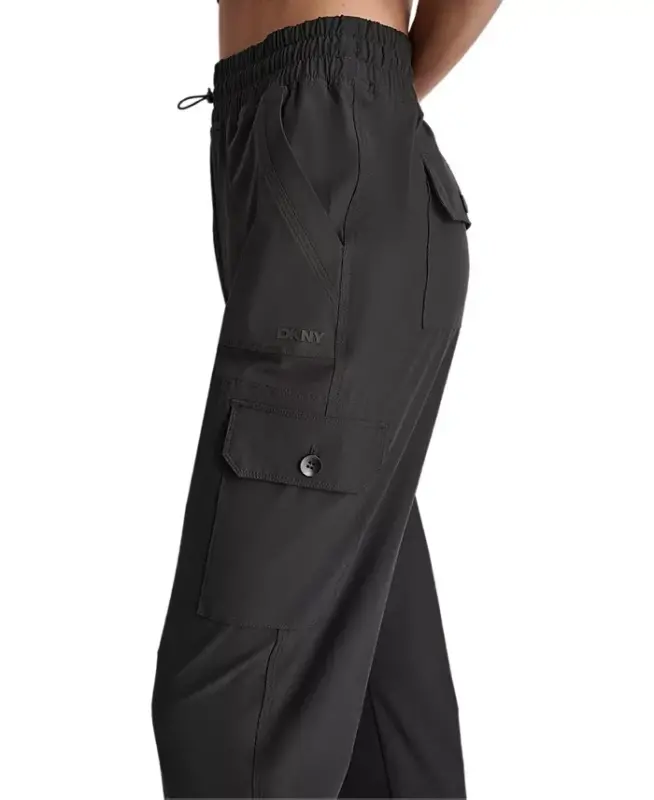 Women's Drawcord-Waist Cargo Jogger Pants - 3