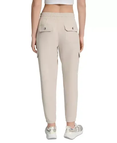 Women's Drawcord-Waist Cargo Jogger Pants - Pebble - 5