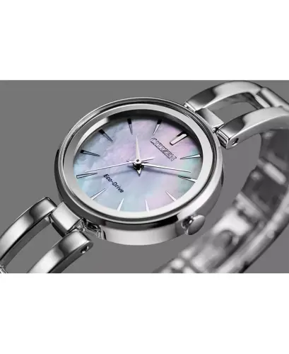 Women's Eco-Drive Axiom Stainless Steel Bracelet Watch 28mm-Silver - 5