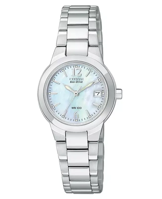 Women's Eco-Drive Sport Stainless Steel Bracelet Watch 26mm EW1670-59D - CITIZEN