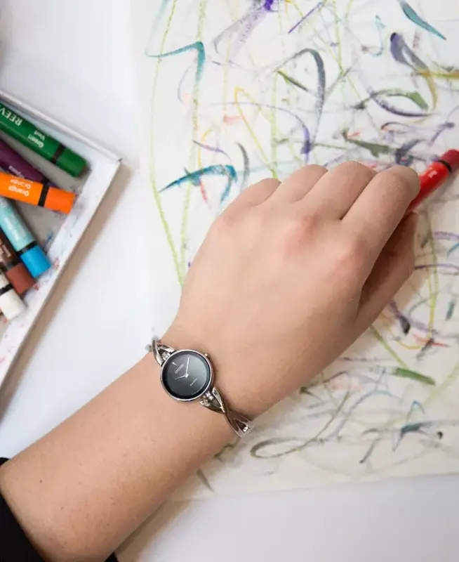 Women's Eco-Drive Stainless Steel Bangle Bracelet Watch 23mm EX1420-50E - 2