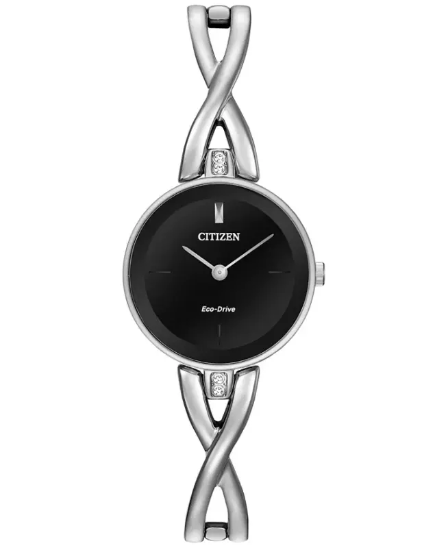 Women's Eco-Drive Stainless Steel Bangle Bracelet Watch 23mm EX1420-50E - CITIZEN