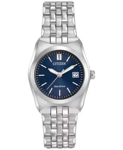 Women's Eco-Drive Stainless Steel Bracelet Watch 28mm EW2290-54L - 1