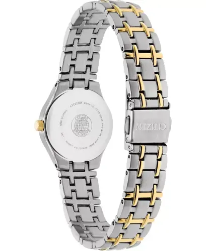 Women's Eco-Drive Two Tone Stainless Steel Bracelet Watch 25mm EW1264-50A - 4