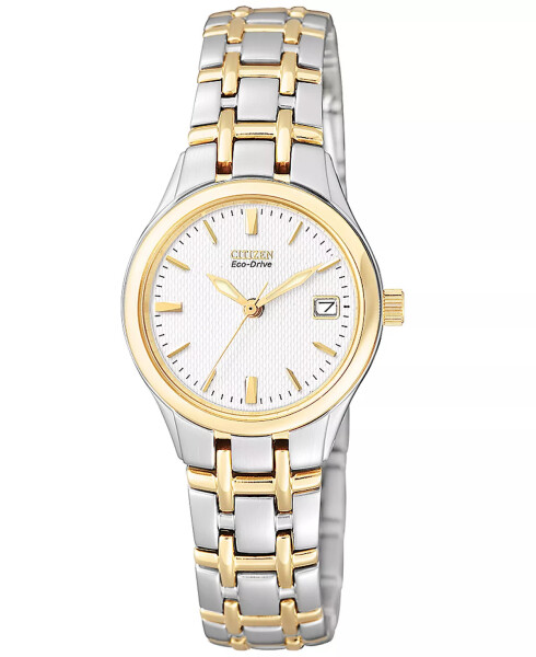 Women's Eco-Drive Two Tone Stainless Steel Bracelet Watch 25mm EW1264-50A No Color - 1