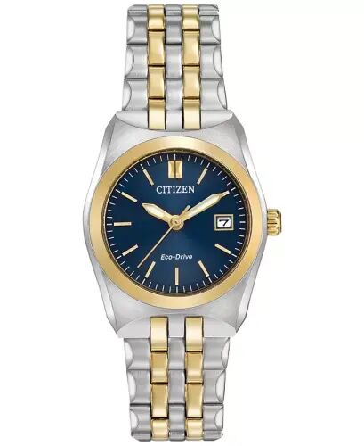 Women's Eco-Drive Two-Tone Stainless Steel Bracelet Watch 28mm EW2294-53L-Two-Tone - 1