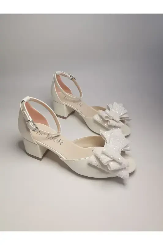 Women's Ecru Bow Tie Comfortable 5 Cm K - LİNEER