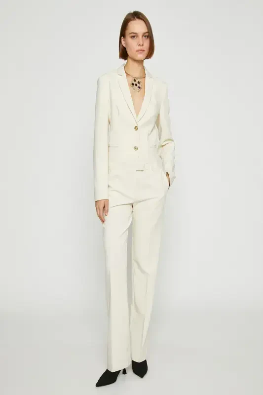 Women's Ecru Jumpsuit - 3