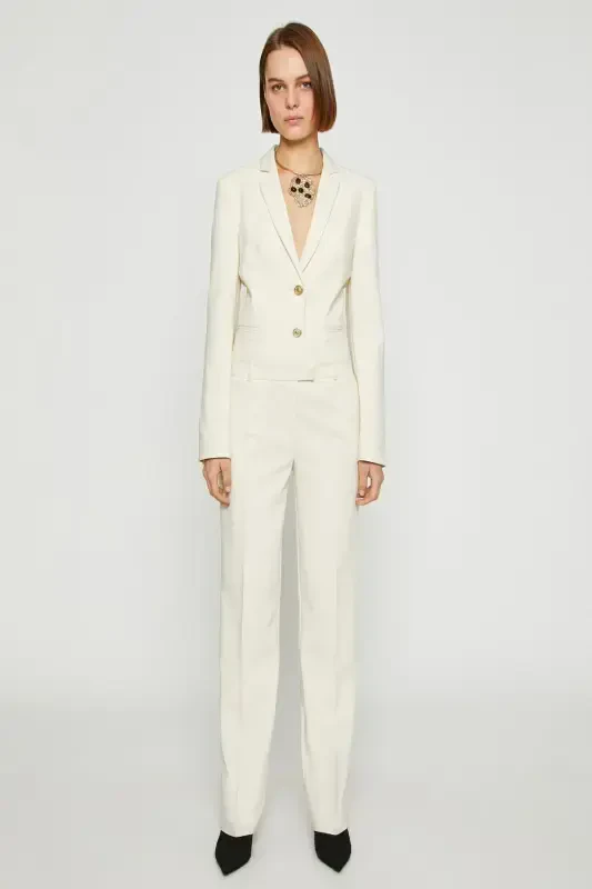 Women's Ecru Jumpsuit - 4