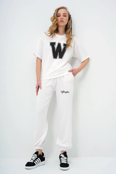 Women's Ecru Printed Tracksuit ALC-X5889 - 3