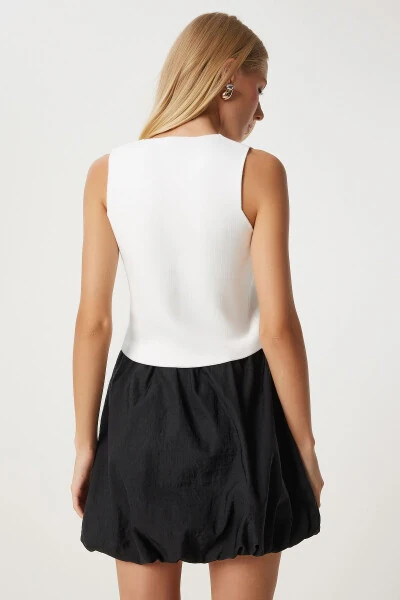 Women's Ecru V-Neck Knitted Vest PF00087 - 7