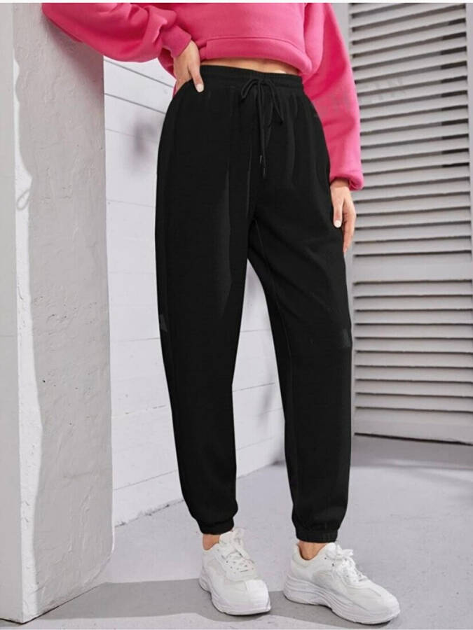 Women's Elastic Waist and Ankle Tracksuit Bottoms SPR24EAK82 - 9