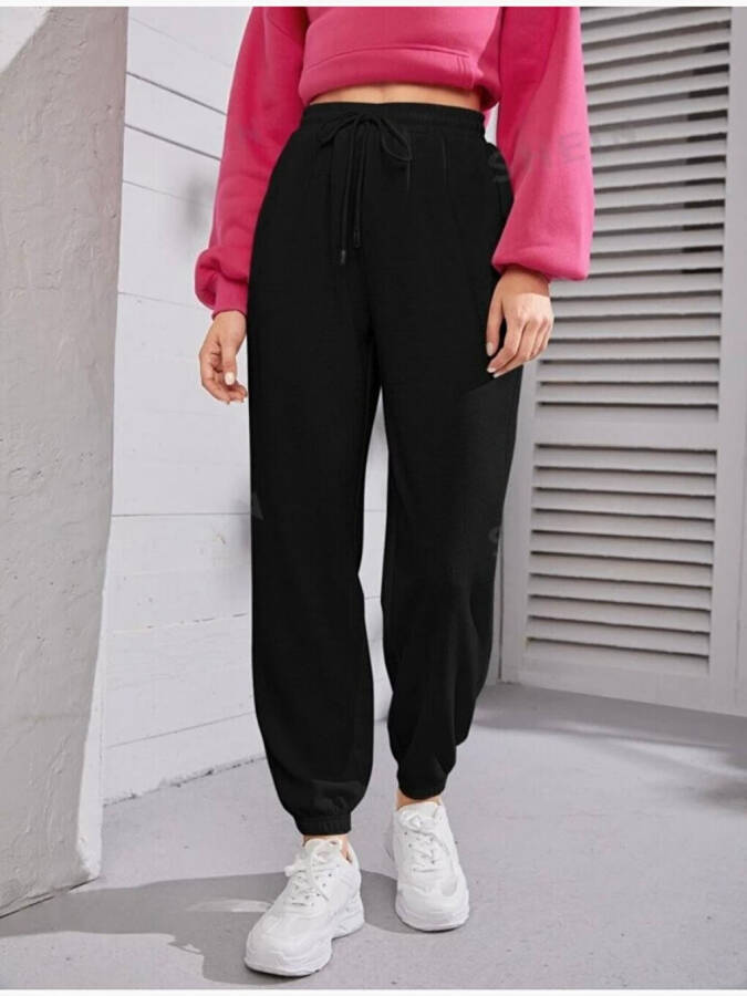 Women's Elastic Waist and Ankle Tracksuit Bottoms SPR24EAK82 - 10