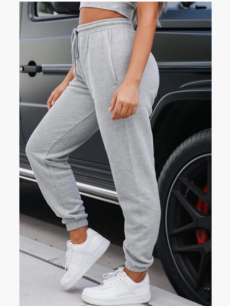 Women's Elastic Waist and Leg Tracksuit Bottoms SPR24EAK82 - 8