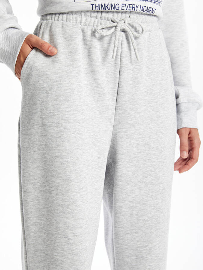 Women's Elastic Waist Plain Jogger Sweatpants - 10