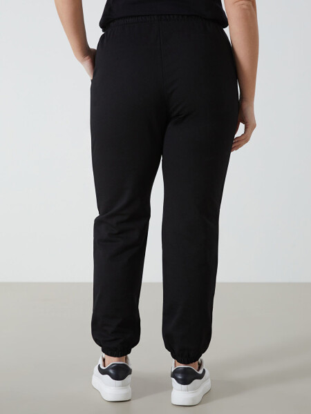 Women's Elastic Waist Plain Jogger Sweatpants - 4